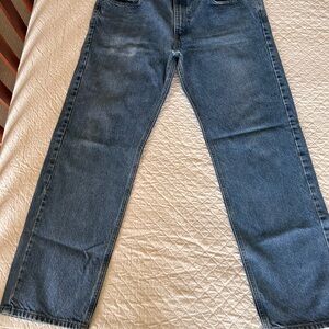 Carhartt Men's Dark Blue Straight-Leg Jeans